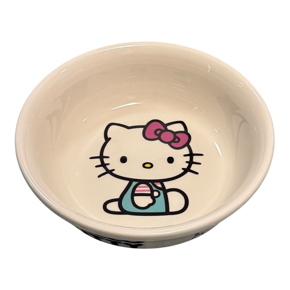 Sanrio Hello Kitty Ceramic Bowl with Pink Accents Pet Bowl